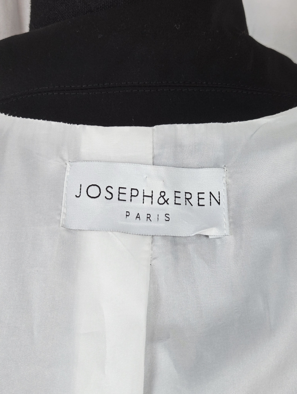 JOSEPH & EREN Paris Black White Pleated Dress Contrast Lapel Button Front US 10 - Picture 14 of 15